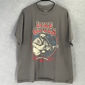 Luke Combs World Tour 2023‎ Graphic T Shirt Mens XL Gray Concert Music